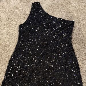 Elegant Black One Shoulder Dress